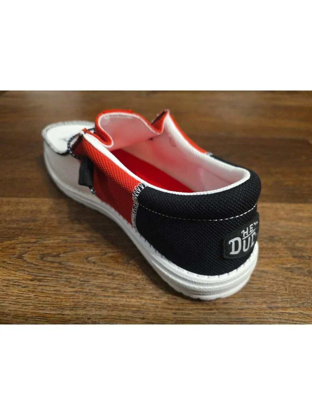 Hey Dude Wally Tri Ohio State Slip On Mens 10 White Red Black Buckeyes Football